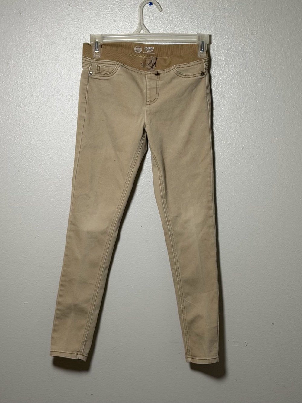 Wonder Nation Kids Girl School Uniform Jegging Skinny Pants Khaki size L(10/12)
